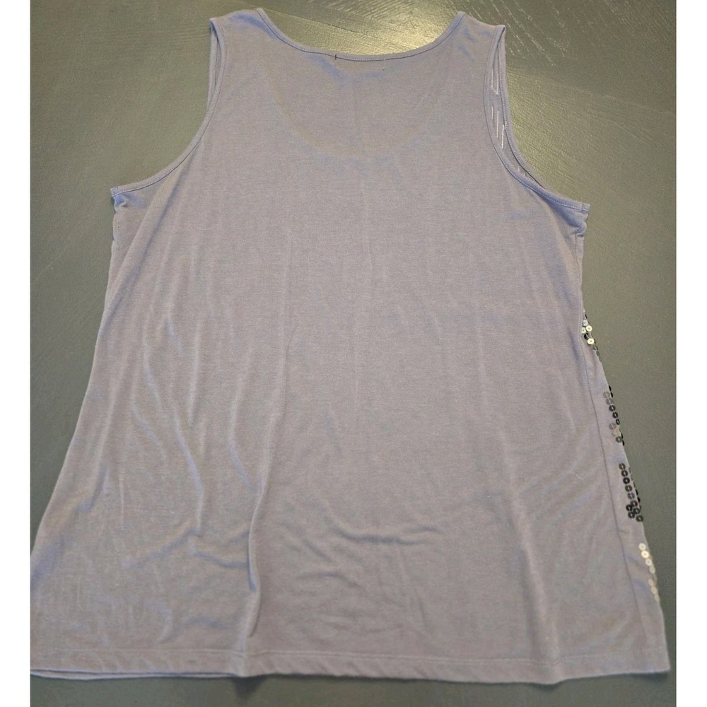 Almost Famous Tank Top Women's 3X Sequins Scoop Stretch Sleeveless Going Out - Picture 7 of 8